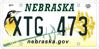 NE license plate XTG473