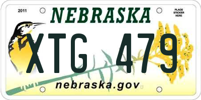 NE license plate XTG479
