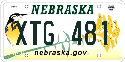 NE license plate XTG481