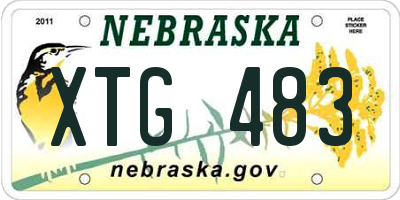NE license plate XTG483