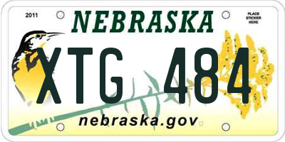 NE license plate XTG484