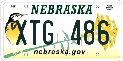 NE license plate XTG486
