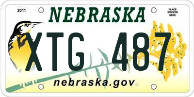 NE license plate XTG487