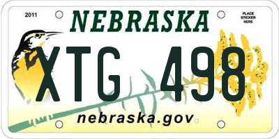NE license plate XTG498