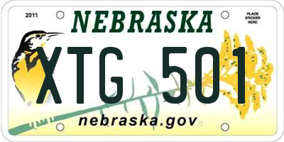 NE license plate XTG501