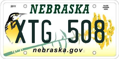 NE license plate XTG508