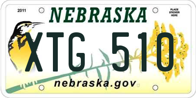 NE license plate XTG510