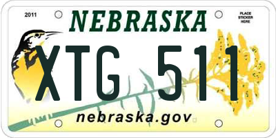 NE license plate XTG511