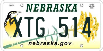 NE license plate XTG514
