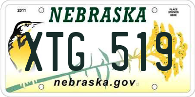 NE license plate XTG519