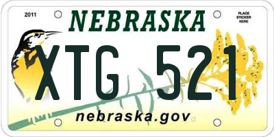 NE license plate XTG521