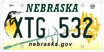 NE license plate XTG532