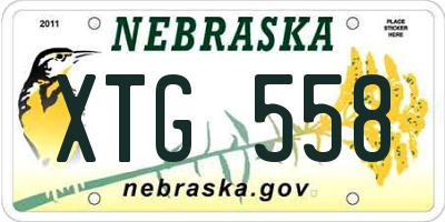 NE license plate XTG558
