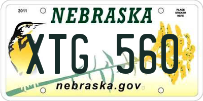 NE license plate XTG560