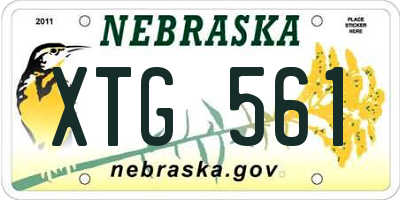 NE license plate XTG561