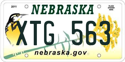 NE license plate XTG563