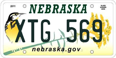 NE license plate XTG569