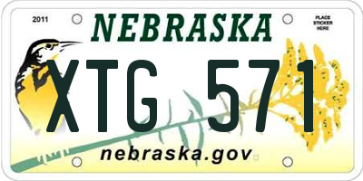 NE license plate XTG571