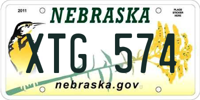 NE license plate XTG574