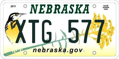 NE license plate XTG577