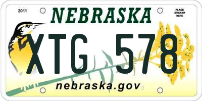NE license plate XTG578