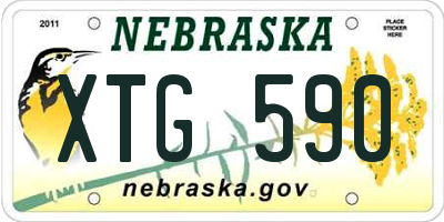 NE license plate XTG590