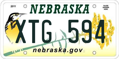 NE license plate XTG594