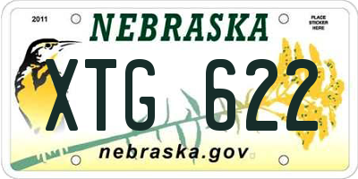 NE license plate XTG622