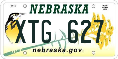NE license plate XTG627