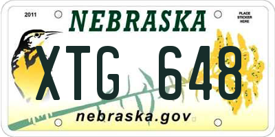 NE license plate XTG648