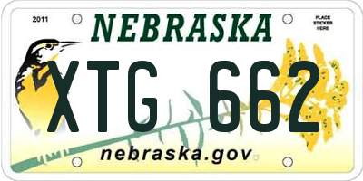 NE license plate XTG662