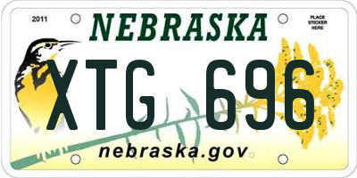 NE license plate XTG696