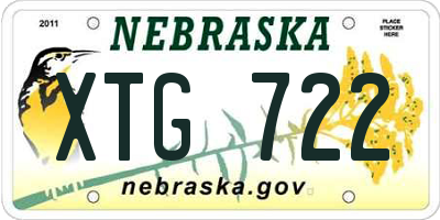 NE license plate XTG722