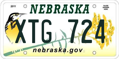 NE license plate XTG724
