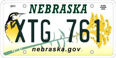 NE license plate XTG761