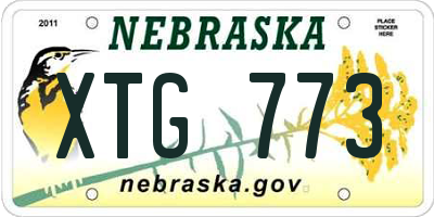 NE license plate XTG773