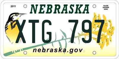 NE license plate XTG797