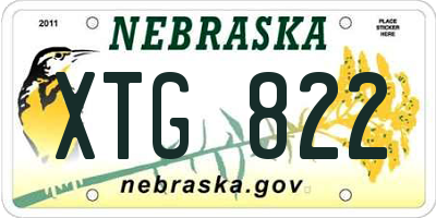 NE license plate XTG822