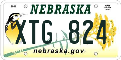 NE license plate XTG824
