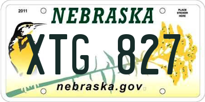 NE license plate XTG827