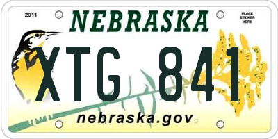 NE license plate XTG841