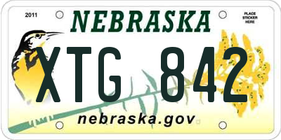 NE license plate XTG842