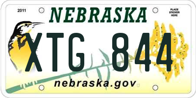 NE license plate XTG844