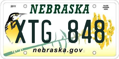 NE license plate XTG848