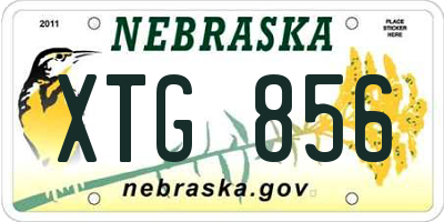 NE license plate XTG856