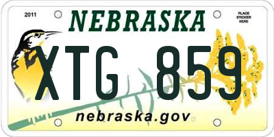 NE license plate XTG859
