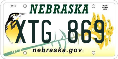 NE license plate XTG869