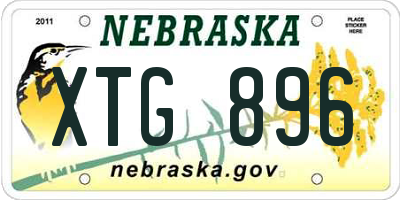 NE license plate XTG896
