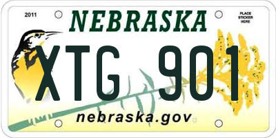NE license plate XTG901