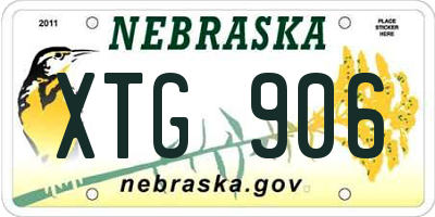 NE license plate XTG906